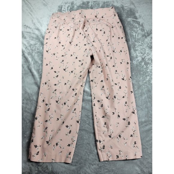 Lane Bryant Allie Floral Elastic Waist 22R Pink, side Pockets pants, pull on - Picture 7 of 7